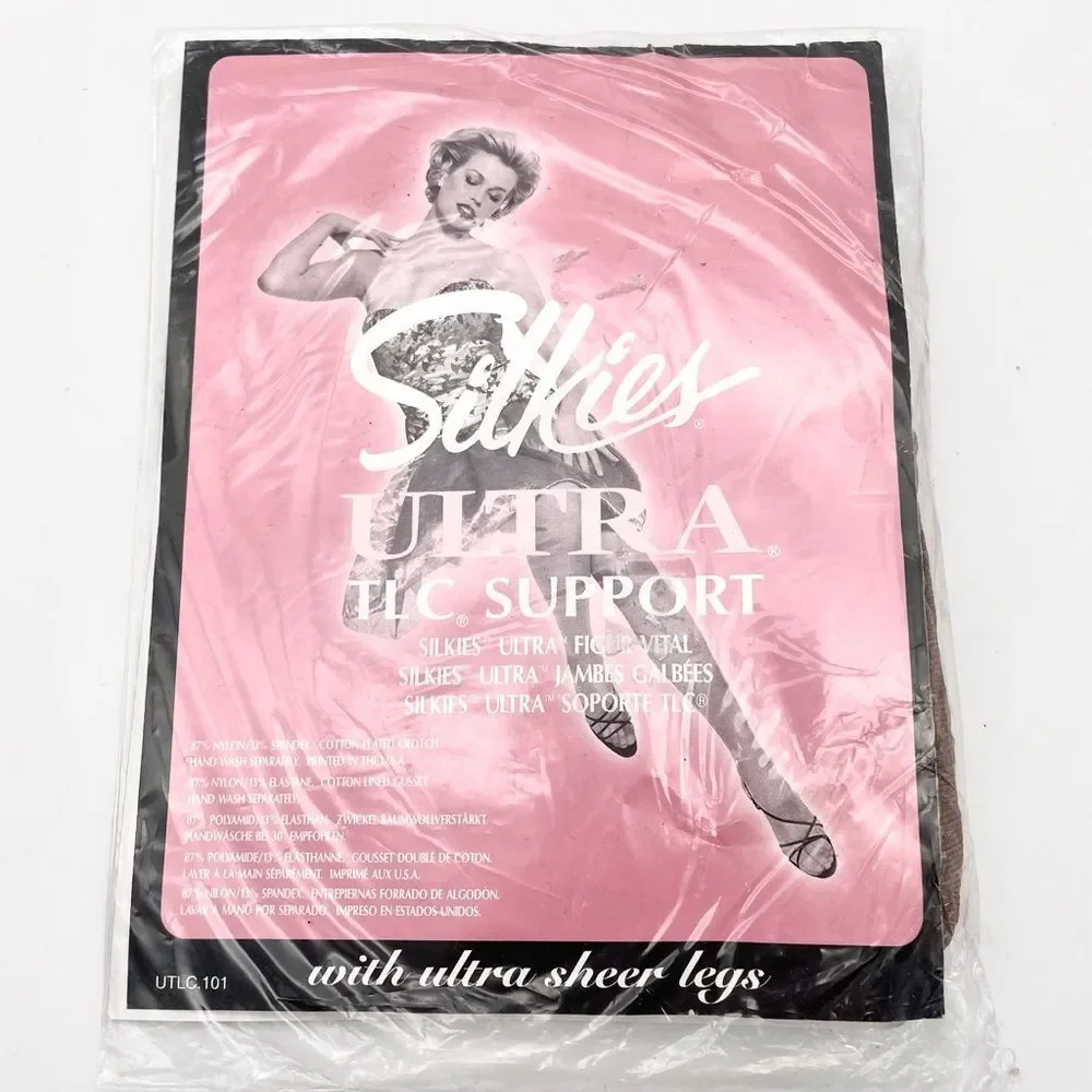 NWT Vintage Pantyhose Lot Set of 3 Silkies Ultra Comfort X-Tall Honey Beige NEW